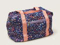 Violet Floral Blast Duffle Bag (pink straps)