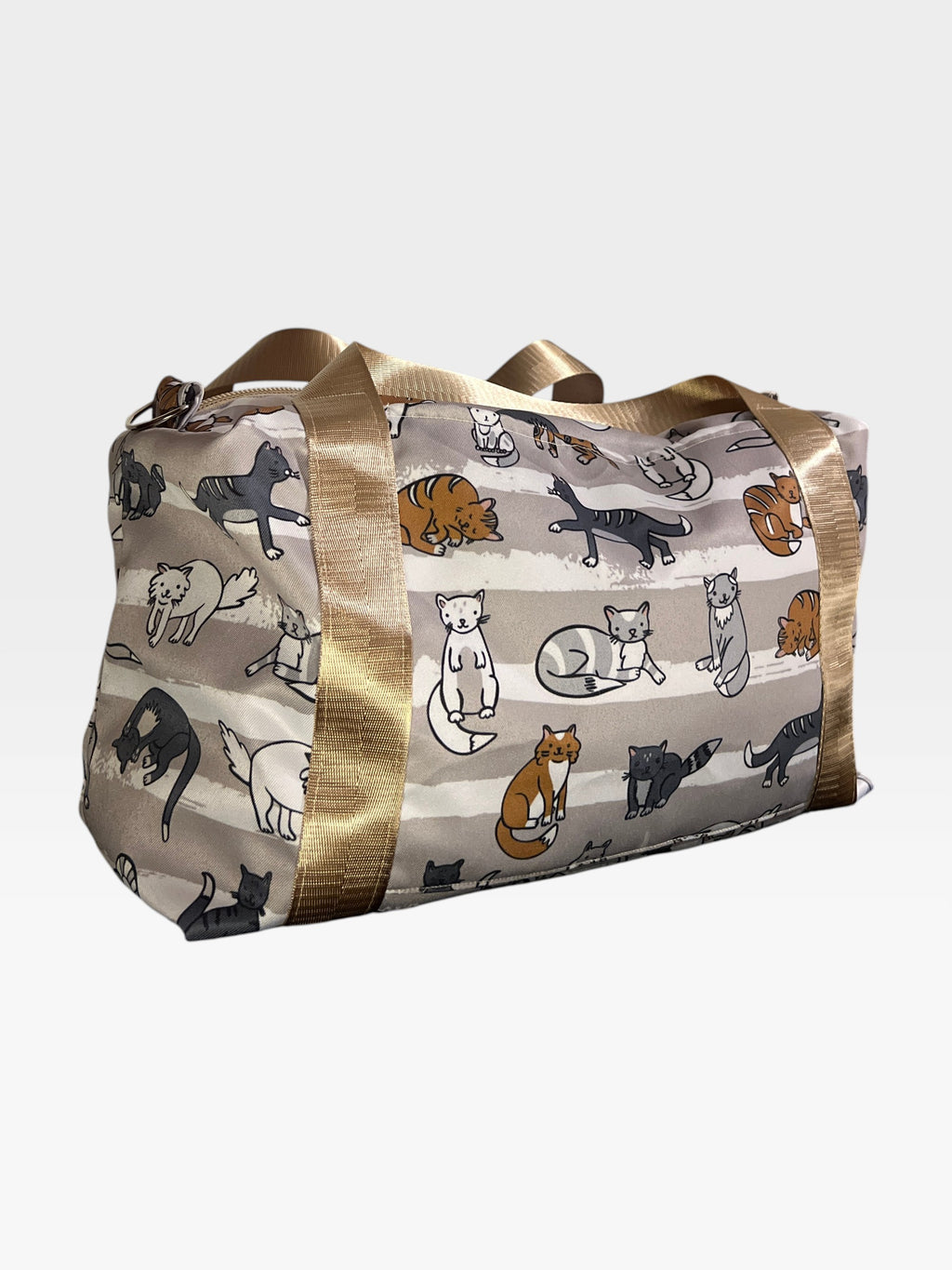 Whisker Weekend Duffle Bag - gold straps